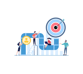 Sales Pipeline mit verschiedenen Phasen
